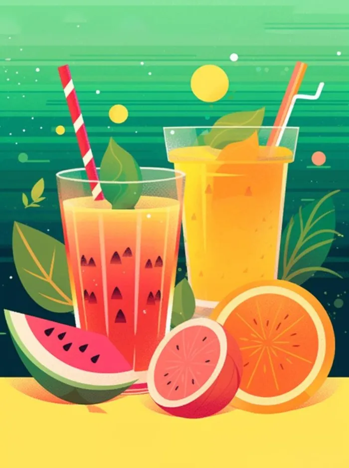 冰镇饮料果汁水果背景(944x1264)