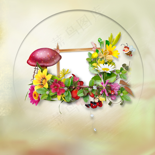 花朵相框素材图片下载