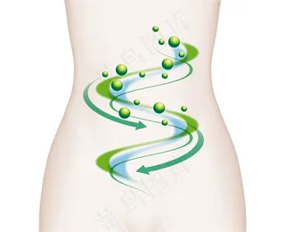 创意女性肠道减肥广告素材大图