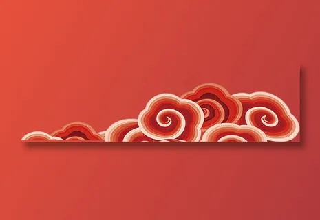 彩云 古典云 祥云图案 祥云素材 创意祥云  红色祥云 花边花纹 免抠