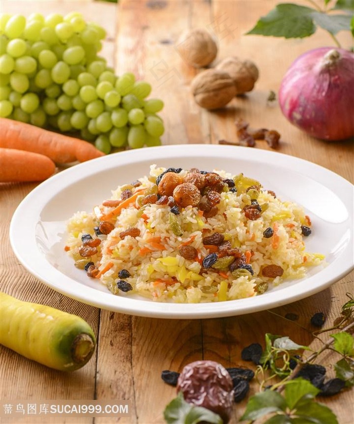 一盘炒饭摄影图片