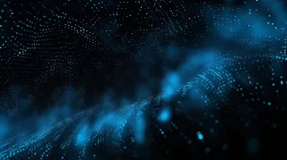 蓝色科技几何形线条点黑色背景