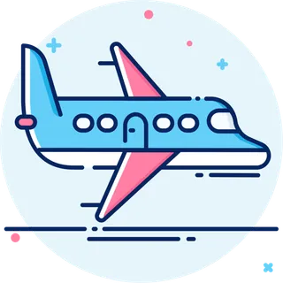 彩色飞机图标