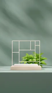 小清新电商c4d场景展台合层背景