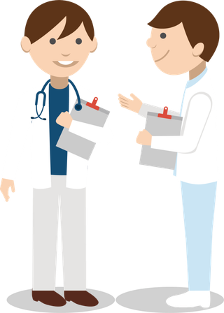 医生探讨病人病情