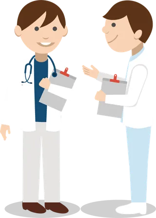 医生探讨病人病情