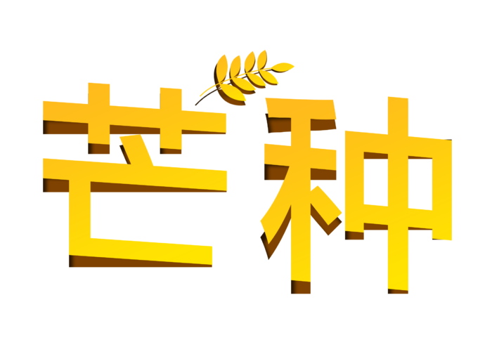 芒种二十四节气免抠素材艺术字