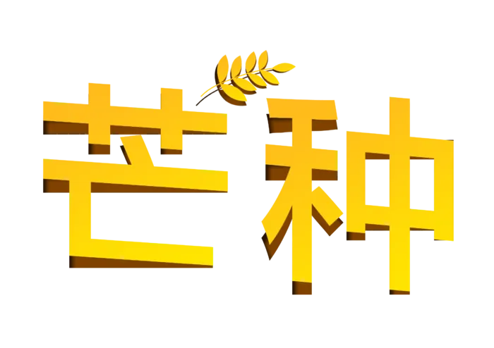 芒种二十四节气免抠素材艺术字