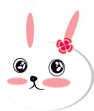 小兔子乖乖兔年卡通元素手绘