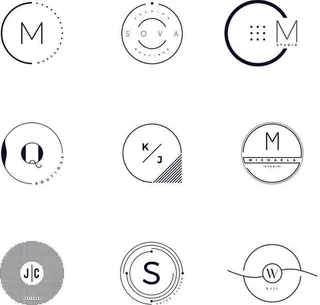 手绘标志LOGO素材