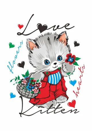 乡间小猫小红会小花篮