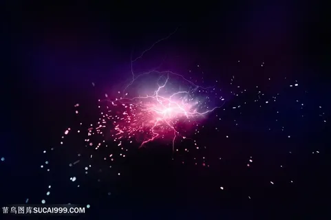 粉色闪电背景高清图片