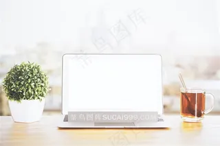 笔记本电脑工作台高清图片