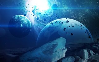 绚丽闪耀的宇宙星球高清图片