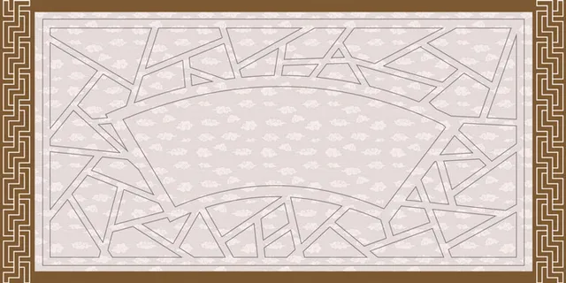 中国风传统水墨古风古典展板边框工笔画PS海报背景平面广告Ai设计素材