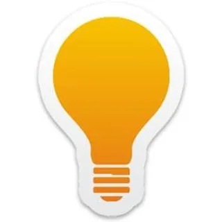 黄色标志灯泡 PNG免抠