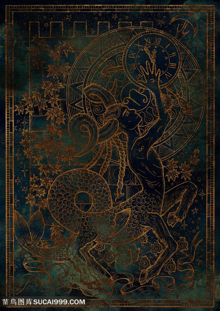 白羊座十二星座底纹背景图片