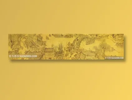 中国风界画古代市井风光图