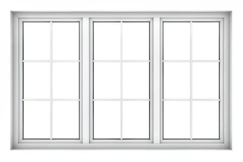 真实的窗框窗户白色背景素材