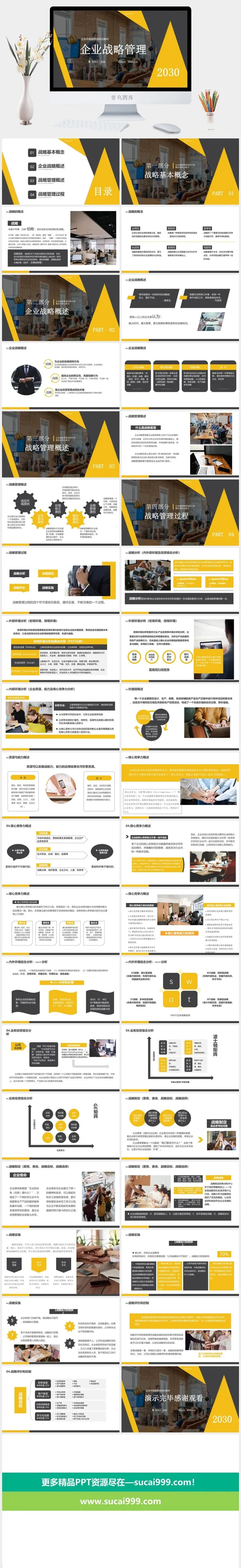 公司企业战略管理PPT模板