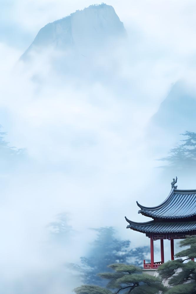 国风建筑意境背景(2400x3600)