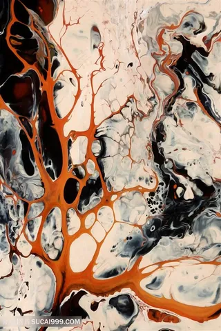 抽象时尚水墨油画艺术画