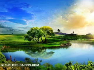 大自然草原风景图