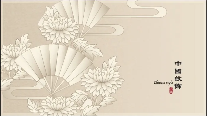 中式花纹背景风景eps,ai矢量模版下载