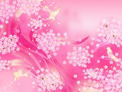 图片设计素材背景鸟语花香