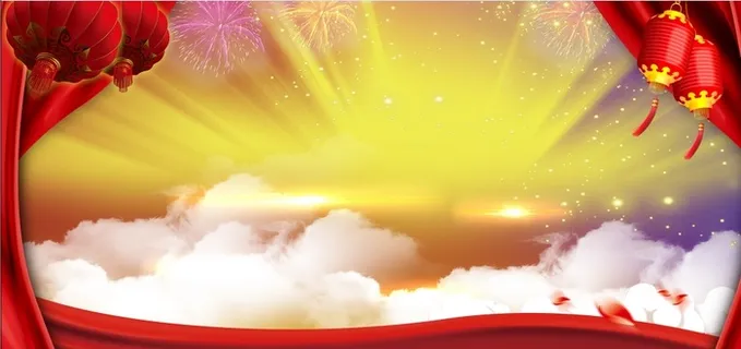 新年背景灯笼红色