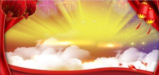 新年背景灯笼红色