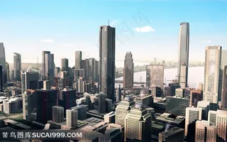 高楼繁华城市城市建筑城市