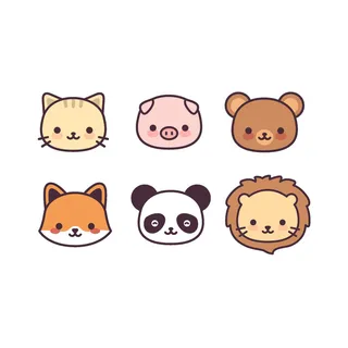 卡通动物logo标志