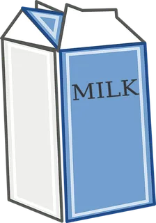 蓝色牛奶卡通包装盒