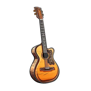 吉他卡通免抠
