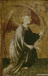 复古翅膀天使人物油画