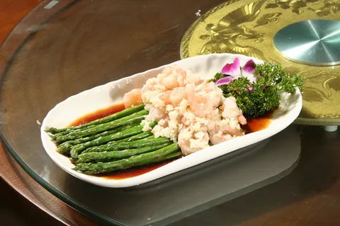 鲜虾蒸芦笋36元