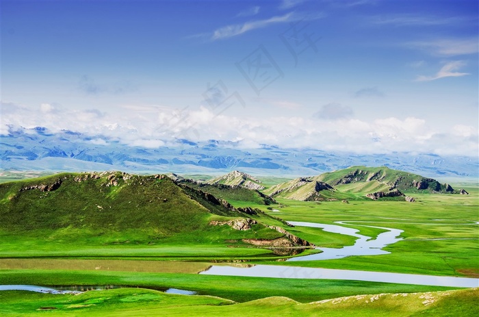 美丽的新疆巴音布鲁克风景素材