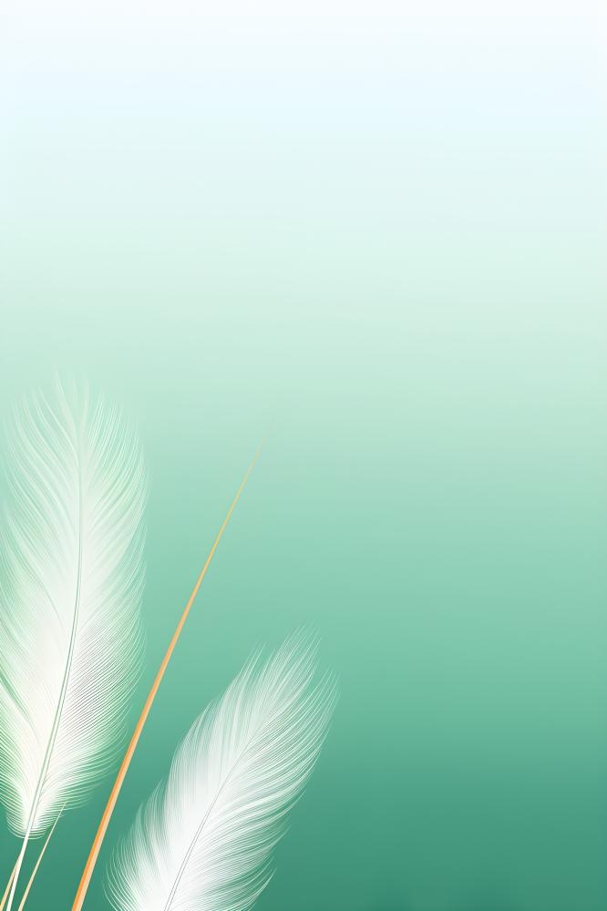 清新大气绿色芦苇羽毛背景(2400x3600)