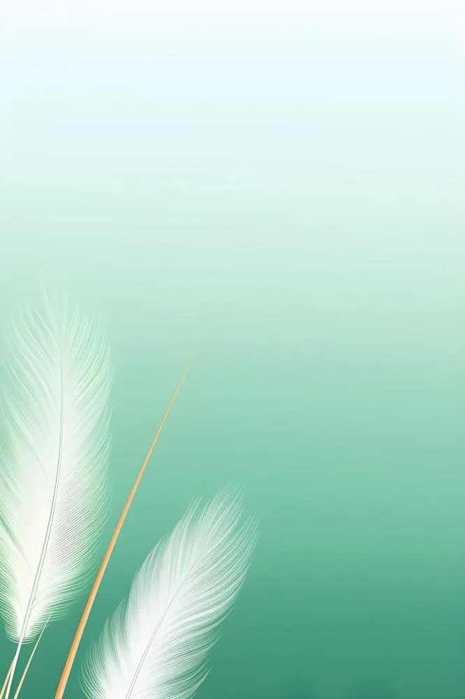 清新大气绿色芦苇羽毛背景(2400x3600)