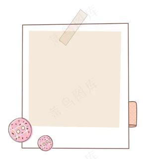 卡通边框 卡通彩色框  手绘对话框 可爱边框 免抠