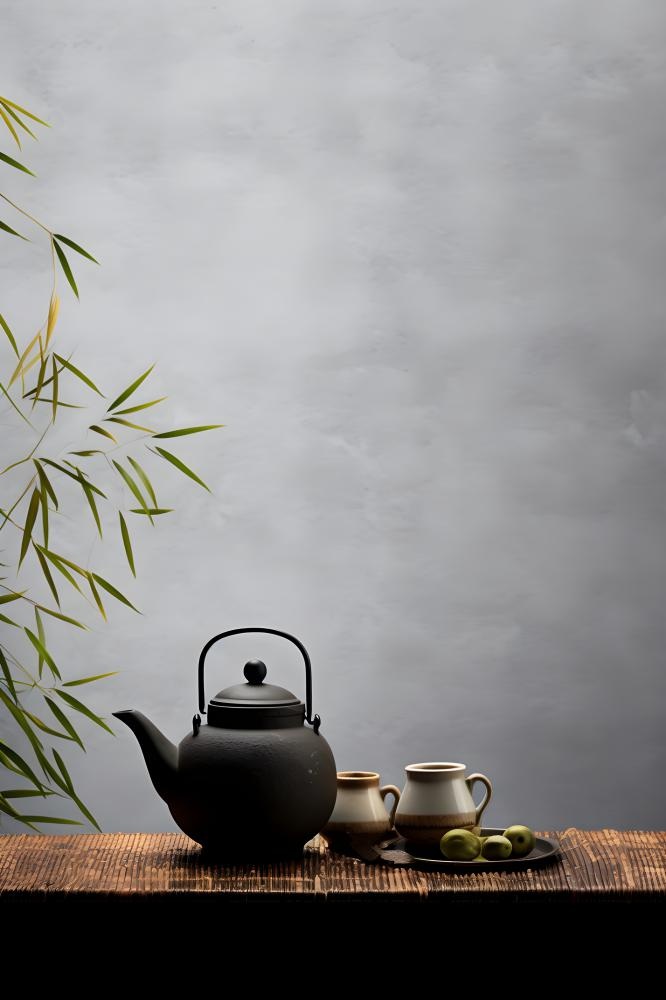 简约古风煮茶典雅背景