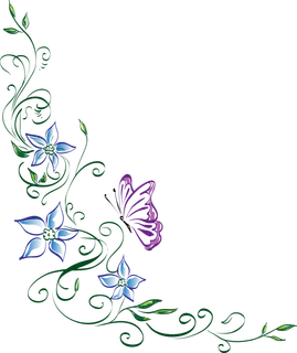 蝴蝶花边框免抠元素