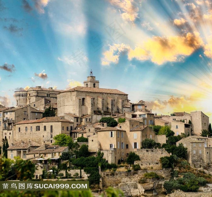 中国老式棕灰色调城市建筑