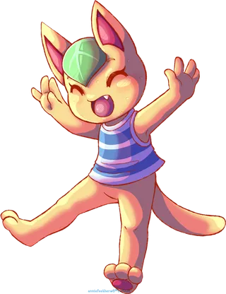 猫咪人物素材卡通简笔