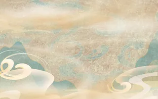 中国风复古国潮神话敦煌插画图案纸纹理肌理背景PSD设计模板素材