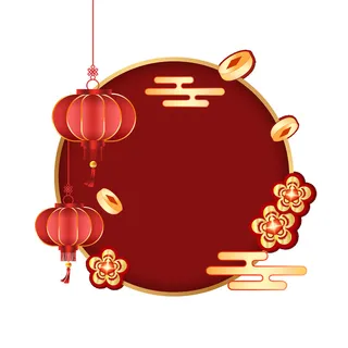 灯笼框装饰新年