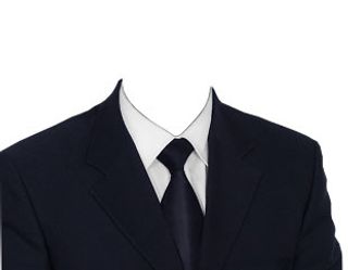 黑色侧身男士正装半身像