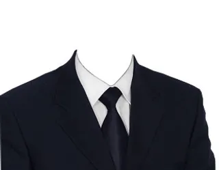 黑色侧身男士正装半身像