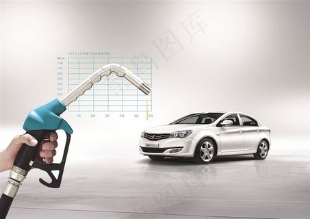 轿车与加油工具图片